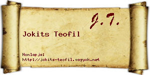 Jokits Teofil névjegykártya